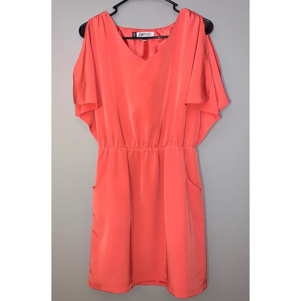 JENNIFER LOPEZ coral dress size S